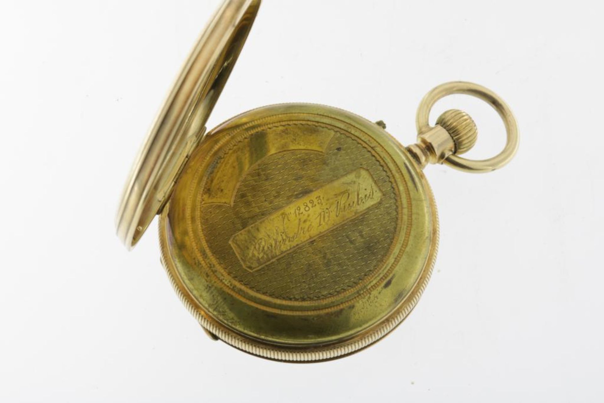 Pocket watch in yellow gold case - Bild 4 aus 5