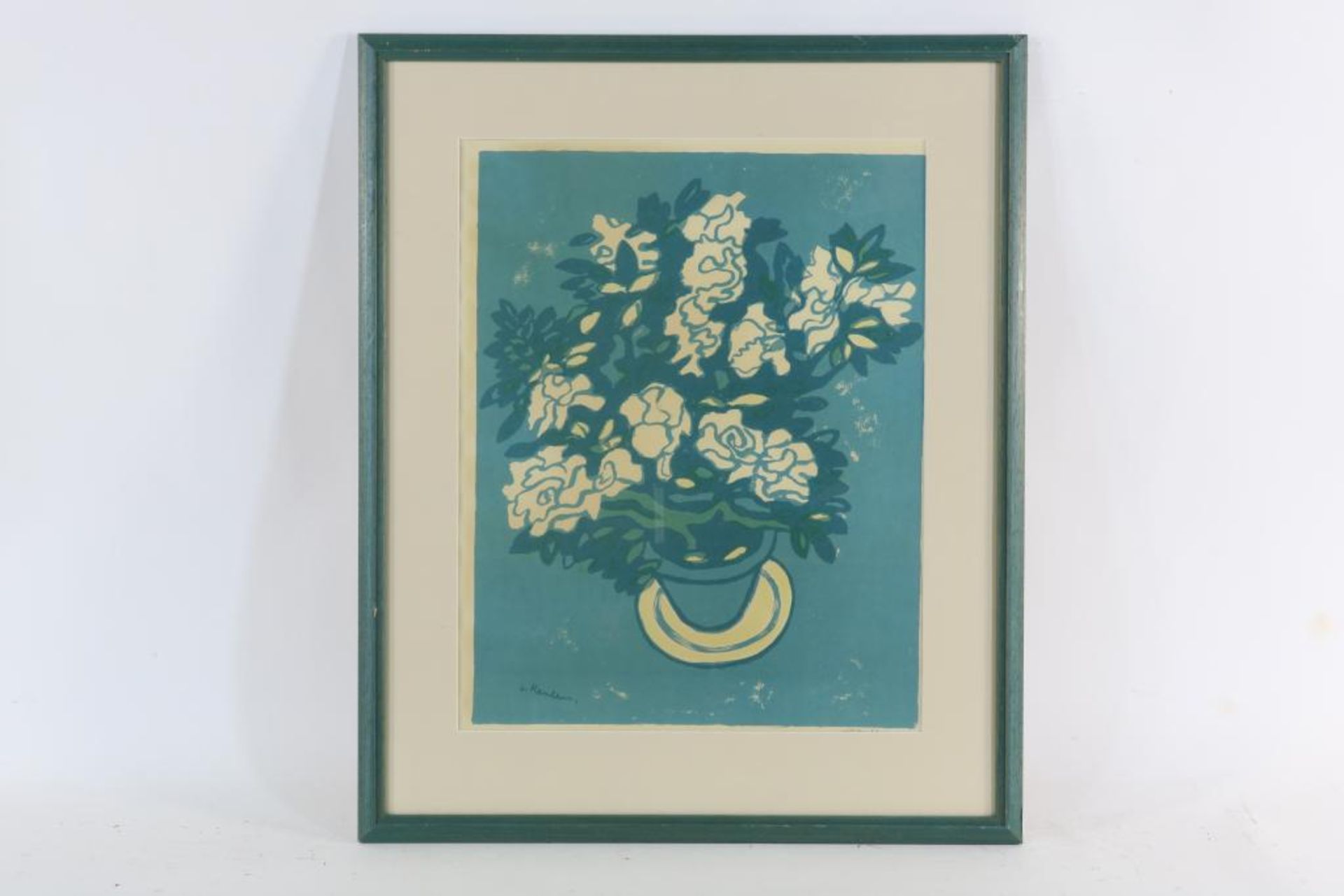 KEULEN VAN JAN (1913-1994), sign l.r., Flowers in vase, lithograph 50 x 39 cm.KEULEN VAN JAN (1913- - Bild 2 aus 3