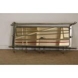 Chromed coar rack with mirrorVerchroomd metalen 5 knaaps kapstok met spiegel