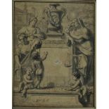 WIT, JACOB DE (1695-1745), possibly attributed to, allegorical representation, sepia 15 x 12 cm.WIT,