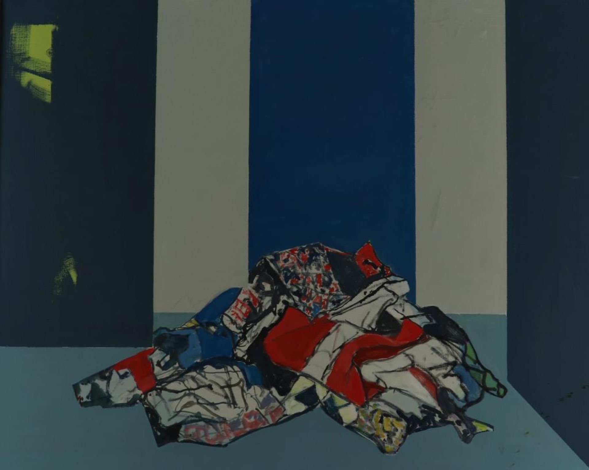 KAGIE, JAN (1907-1991), signed l.r., composition with laundry, oil on canvas 115 x 130 cm.KAGIE, JAN