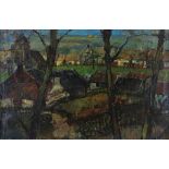 ROESTENBURG, MARTIN (1909-1966), signed L.l., view of village Kempen, oil on canvas 65 x 101 cm.