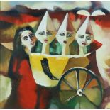 Sametage Ibrahimoglu Caferov (1946), sign. r.o. a moment of life, canvas 100 x 100 cm.SAMETAGA
