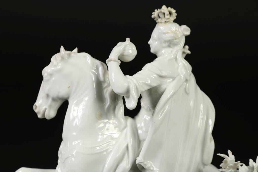 Meissen figure group of Europe (from a series of the Four Continents), of hard-paste porcelain. A - Image 7 of 8