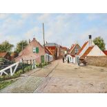 Assen, Rob van, signed, street view, board 30 x 40 cm.ASSEN, ROB VAN (1944), ges. en gedat. 2009 r.