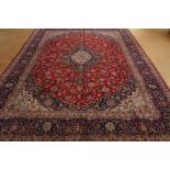 Keshan carpet 397 x 297 cm.Tapijt, Keshan 397 x 297 cm.