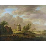 HANSEN CAREL LODEWIJK (1765-1814), signed l.l. , landscape with windmill, oil on canvas 58 x 73 cm.