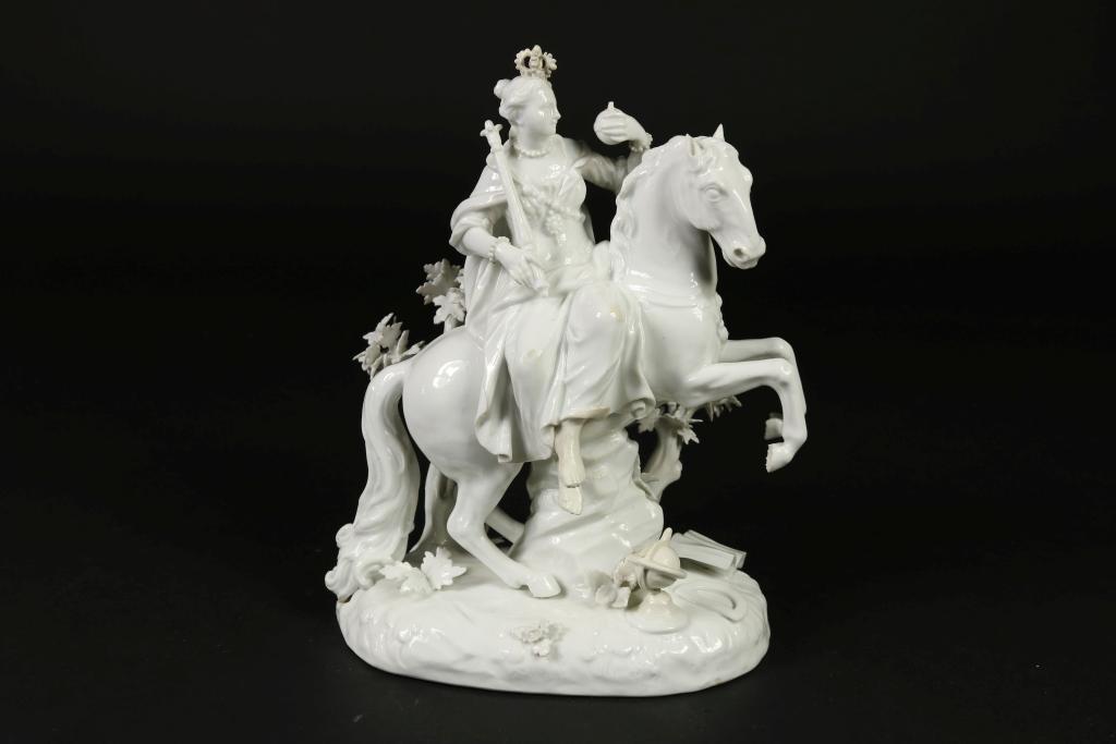 Meissen figure group of Europe (from a series of the Four Continents), of hard-paste porcelain. A