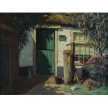 ROSSUM VAN JACOBUS (1881-1963), sign. l.r., Farm, oil on canvas 29 x 39 cm.ROSSUM VAN JACOBUS WILLEM