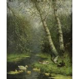 Artz, Constant (1870-1951), signed l.l., ducks in a park, canvas 50 x 40 cmARTZ, CONSTANT (1870-