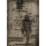 POLL, BAS VAN DER (Born 1947), signed and dated '79 l.l., composition with text 'CONSTRUCTED MAN',