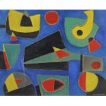 Gutierrez, signed, abstract, gouache 46 x 55 cm.GUTIERREZ, ges. en gedat.: '64 r.o., abstract,