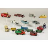 Lot van 16 Dicky Toy speelgoed autootjes, w.o. Citroen DS 19. (div. kwal.)