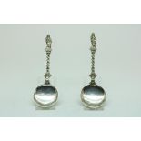 Pair of silver rememberance spoons with John the Apostle termination, engraved back, gross w. 119gr,