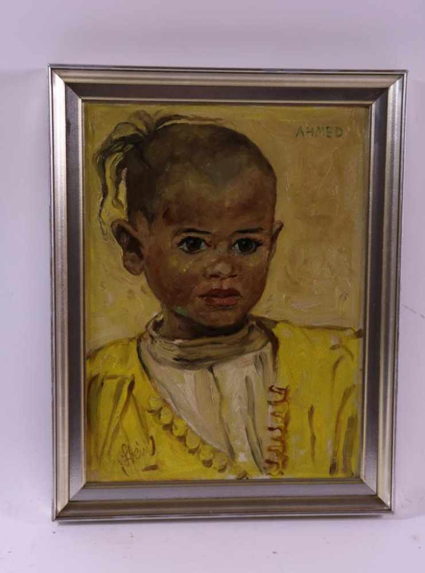 Stein, Von, met sign. l.o. portret van jongen "Ahmed", board 39 x 29 cm. - Bild 2 aus 4