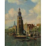 Wagemans, Pieter, signed, view of Montelbaanstower, canvas 50 x 40 cm.WAGEMANS, PIETER (1879-