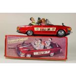 Blikken vintage modelauto van ME 611 World Cup News Car in originele verpakking. China 80-er