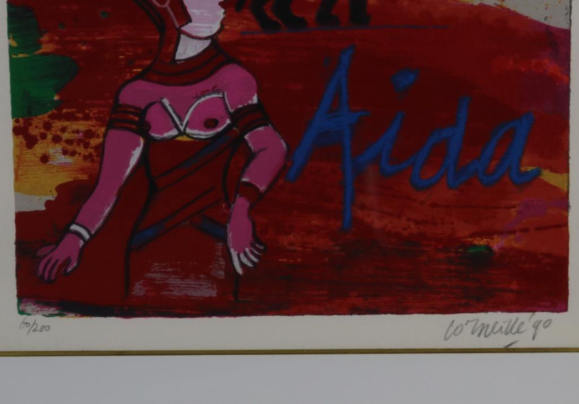 CORNEILLE (1922-2010), ges. en gedat. 1990 Aida, litho 48 x 41 cm. (herkomst Jaski Gallerie - Bild 3 aus 4