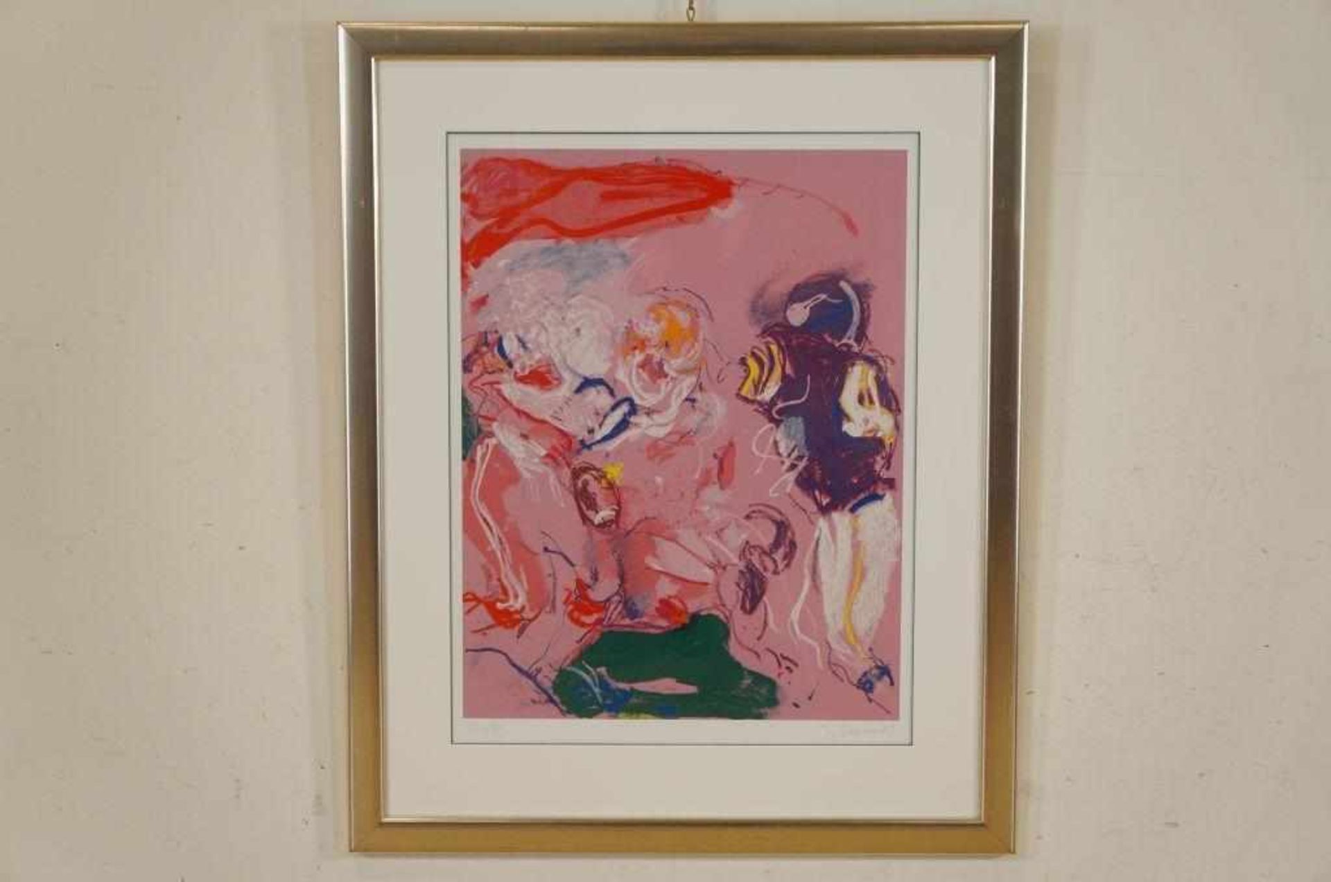 Diemen, Jan van, signed, American Football players, screenprint 70 x 52 cm.DIEMEN, JAN VAN (1954),