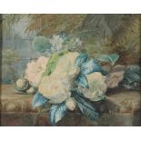 SANDE BACKHOUSES V.D. GERALDINE (1826-1895), signed lower left, still life with peonies,