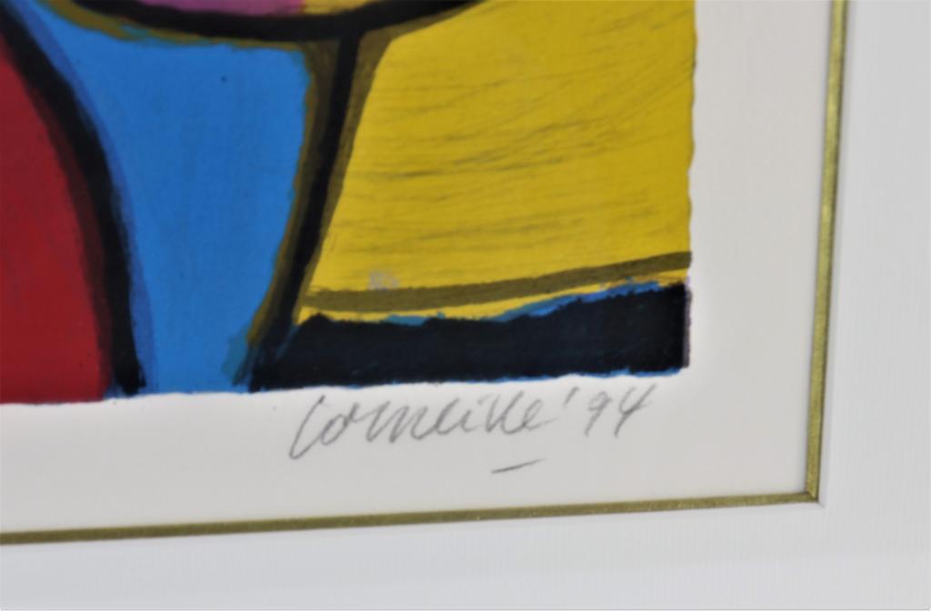 CORNEILLE (1922-2010), ges. en gedat. 1994 dame met kater, litho 43 x 51 cm. (herkomst Jaski - Image 3 of 4