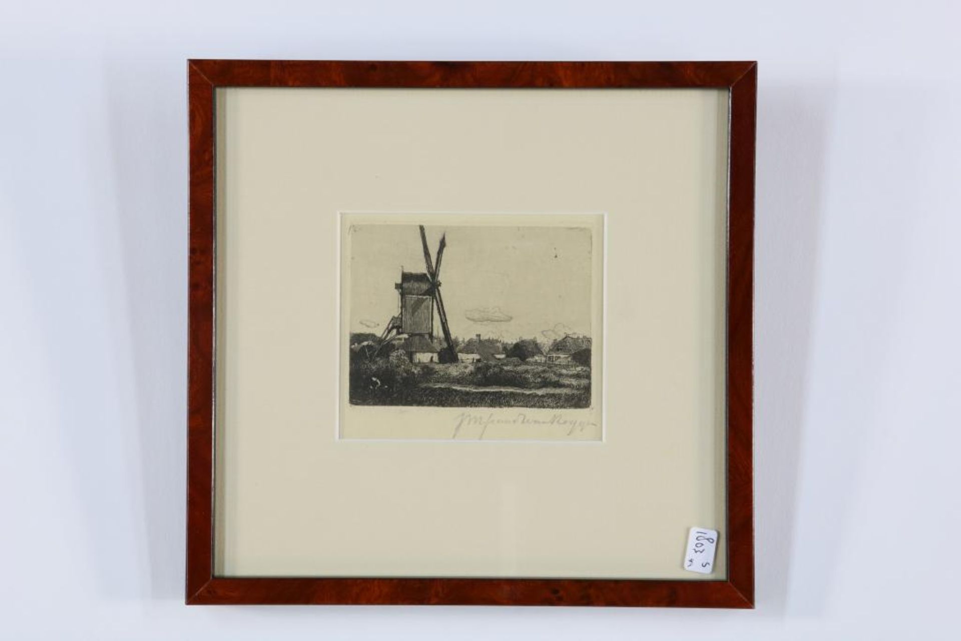 GRAADT VAN ROGGEN, JOHANNES (1867-1959), allen ges., 2 molens en 2 straatjes, lot van 4 etsen div. - Bild 2 aus 5