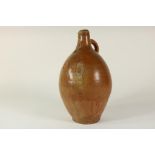 Stoneware bellarmine (beardman) jug, Frechen 18th century, h. 41 cm.Steengoed baardman kruik,