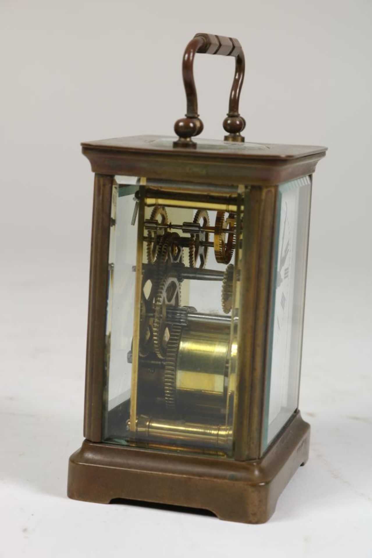 Carriage clockCarriage clock in messing kast. - Bild 2 aus 4