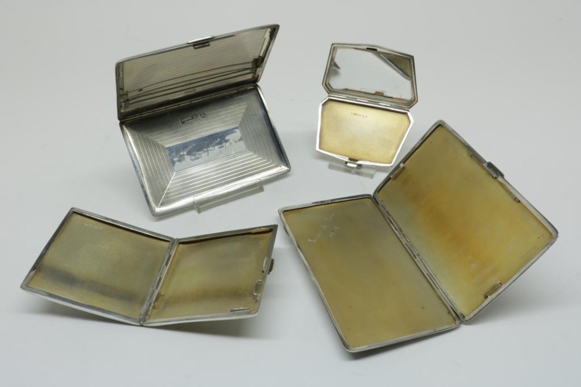 Lot of four silver cases, England, 925/000, gross w. 568gr.Lot van zilveren etuis, Engeland, 925/ - Bild 2 aus 2