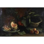 MONDRIAAN, FREDERIK HENDRIK (1853-1932), signed L.l., fruit still life with pumpkin on saucer,