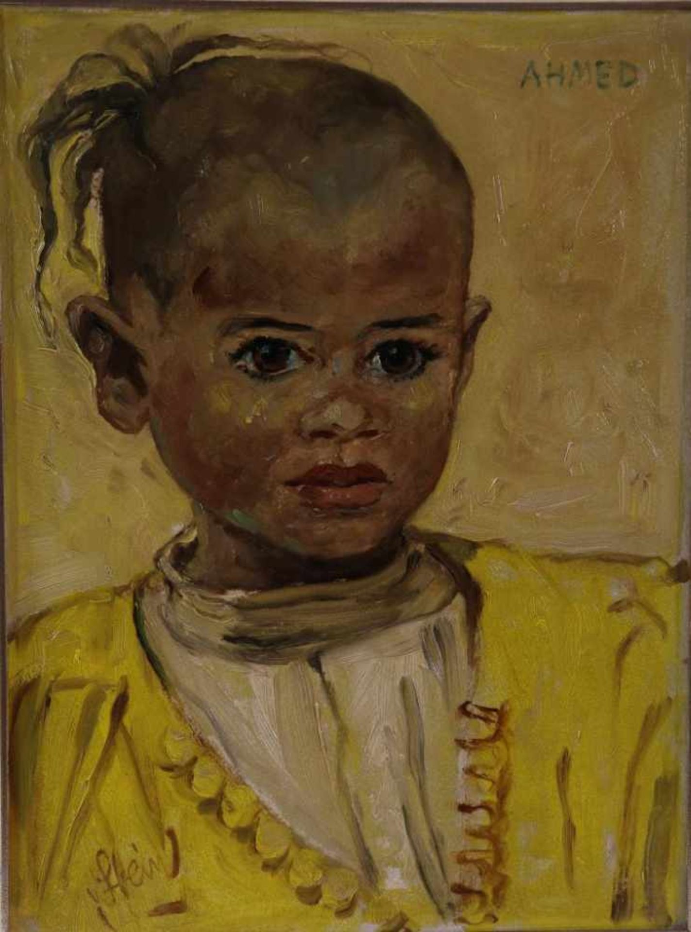 Stein, Von, met sign. l.o. portret van jongen "Ahmed", board 39 x 29 cm.