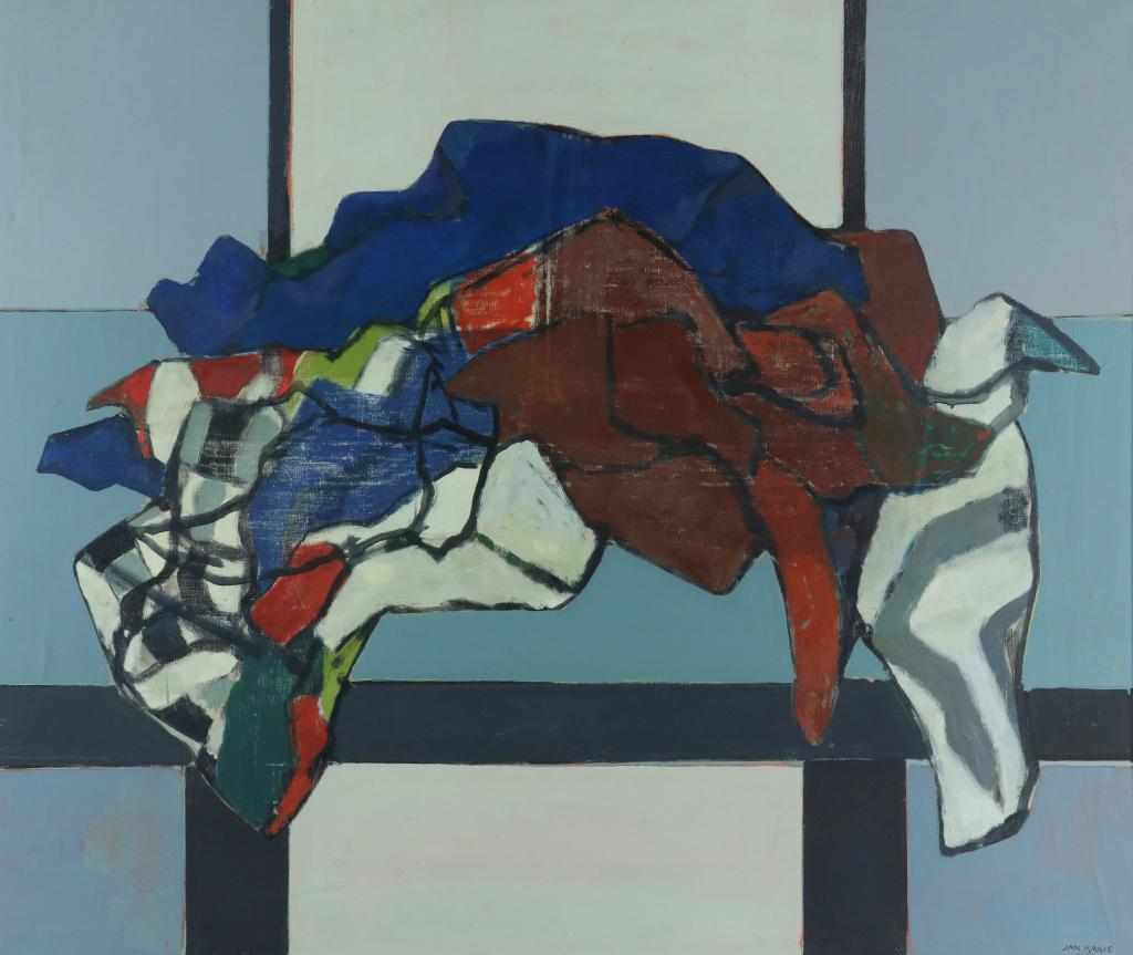 KAGIE, JAN (1907-1991), signed l.r., composition with laundry, oil on canvas 115 x 130 cm.KAGIE, JAN