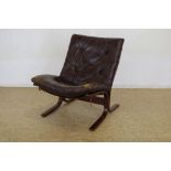 Westnofa "Siesta" design chair on rosewood legs, ca. 1960Westnofa "Siesta" ergonomische stoel op