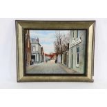 Assen, Rob van, signed, street view, board 30 x 40 cm.ASSEN, ROB VAN (1944), ges. en gedat. 2009 r.