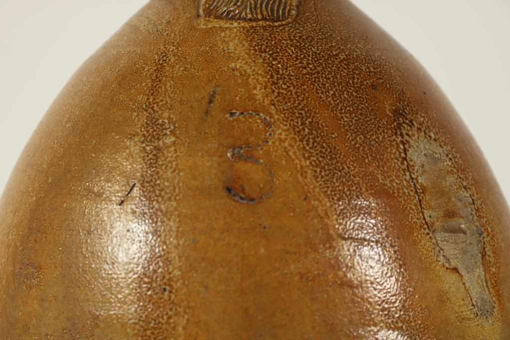 Stoneware bellarmine (beardman) jug, Frechen 18th century, h. 41 cm.Steengoed baardman kruik, - Image 3 of 5