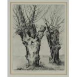 WESSELING, RIEK (1914-1995), ges. l.o., 'oude bomen', ets EA oplage 15 23 x 19 cm.