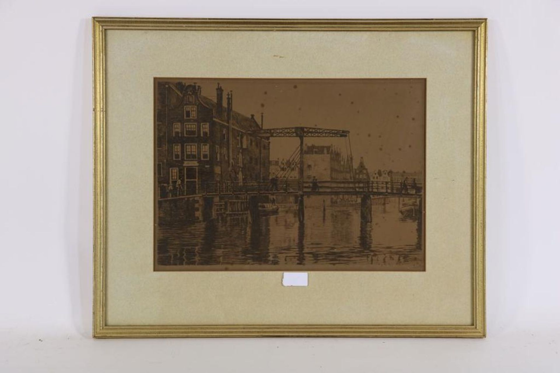 WITSEN, WILLEM (1860-1923), signed l.r., figures on steel burg in Amsterdam, etching no 35 29 x 42 - Bild 2 aus 4