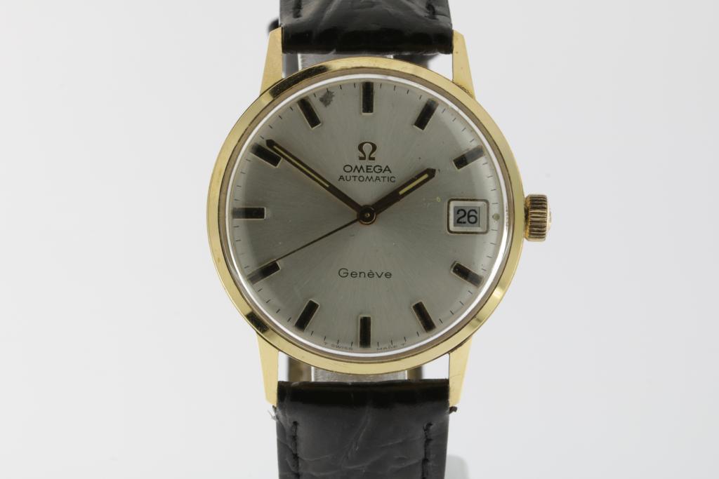 OMEGA GENEVE, yellow gold wirstwatch, automatic, gross w. 34,5gr, diam. 33mm.Een geelgouden