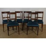 a set of 6 mahogany Biedermeier chairs, 19th century.Serie van 6 mahonie Biedermeier stoelen op