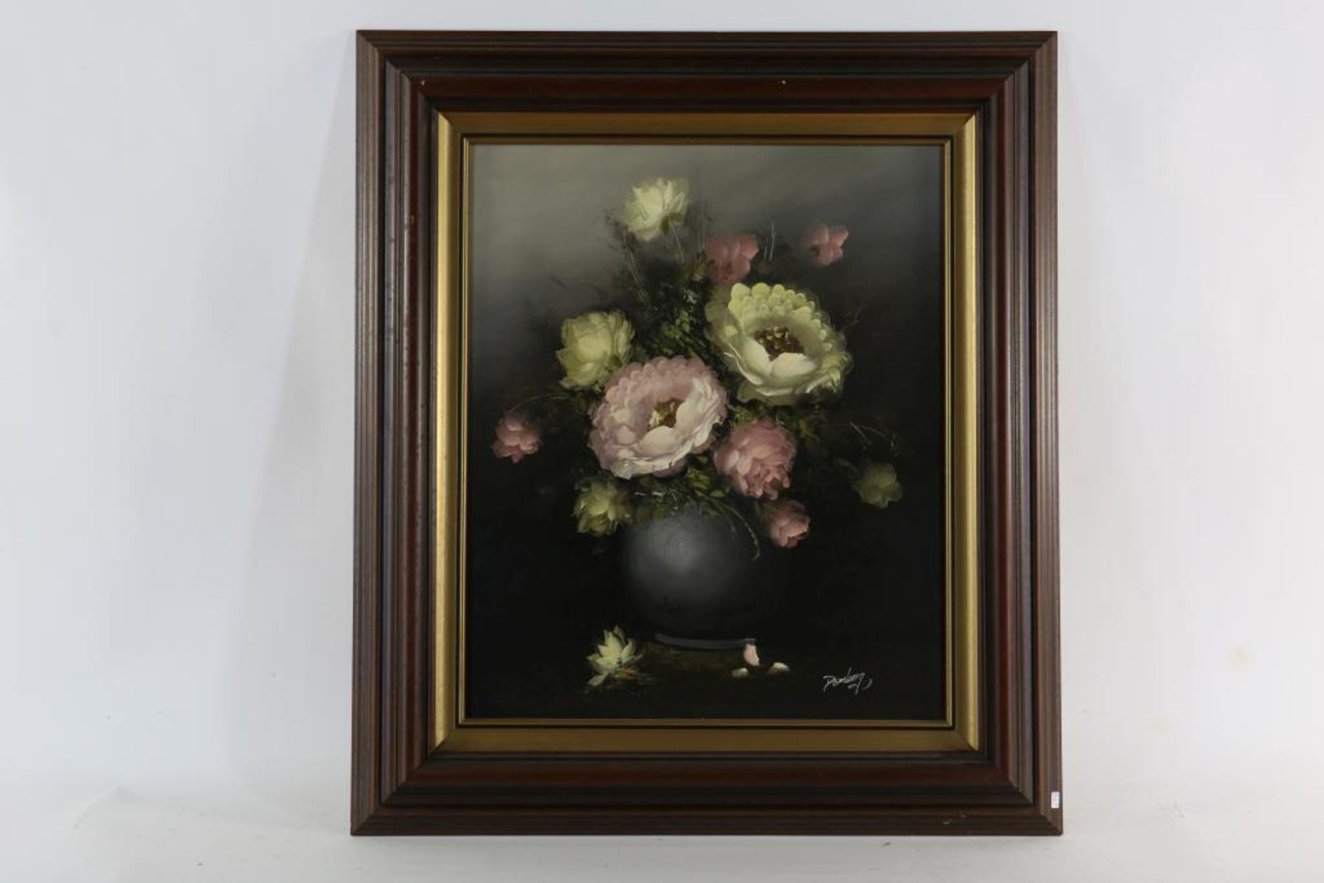 DOMBERG, ges. r.o., bloemstilleven, doek 60 x 50 cm. - Bild 2 aus 3