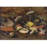 ZILCKEN, PHILIP (1857-1930), signed l.r., autumn still life with mushrooms, oil on canvas 34 x 48
