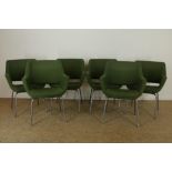 Set of 6 design chairs, by Olli Mannermaa for Martela, ca. 1960.Serie van 6 design stoelen op