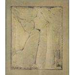 Plasschaert, Albert, signed, two women, mixed media 24 x 21 cm.PLASSCHAERT, ALBERT (1866-1941), ges.