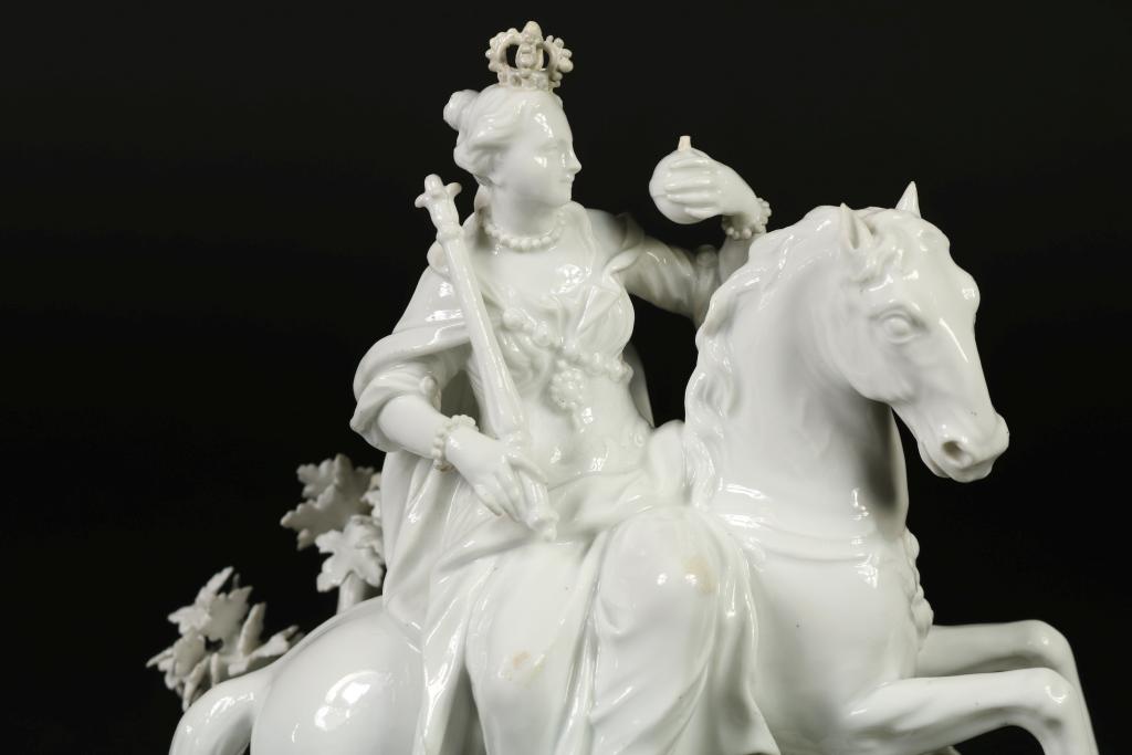 Meissen figure group of Europe (from a series of the Four Continents), of hard-paste porcelain. A - Image 2 of 8