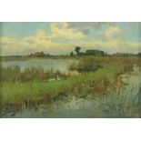 ZWART, ARIE JOHANNES (1903-1981), ges. l.o., eenden tussen het riet, board 31 x 42 cm.