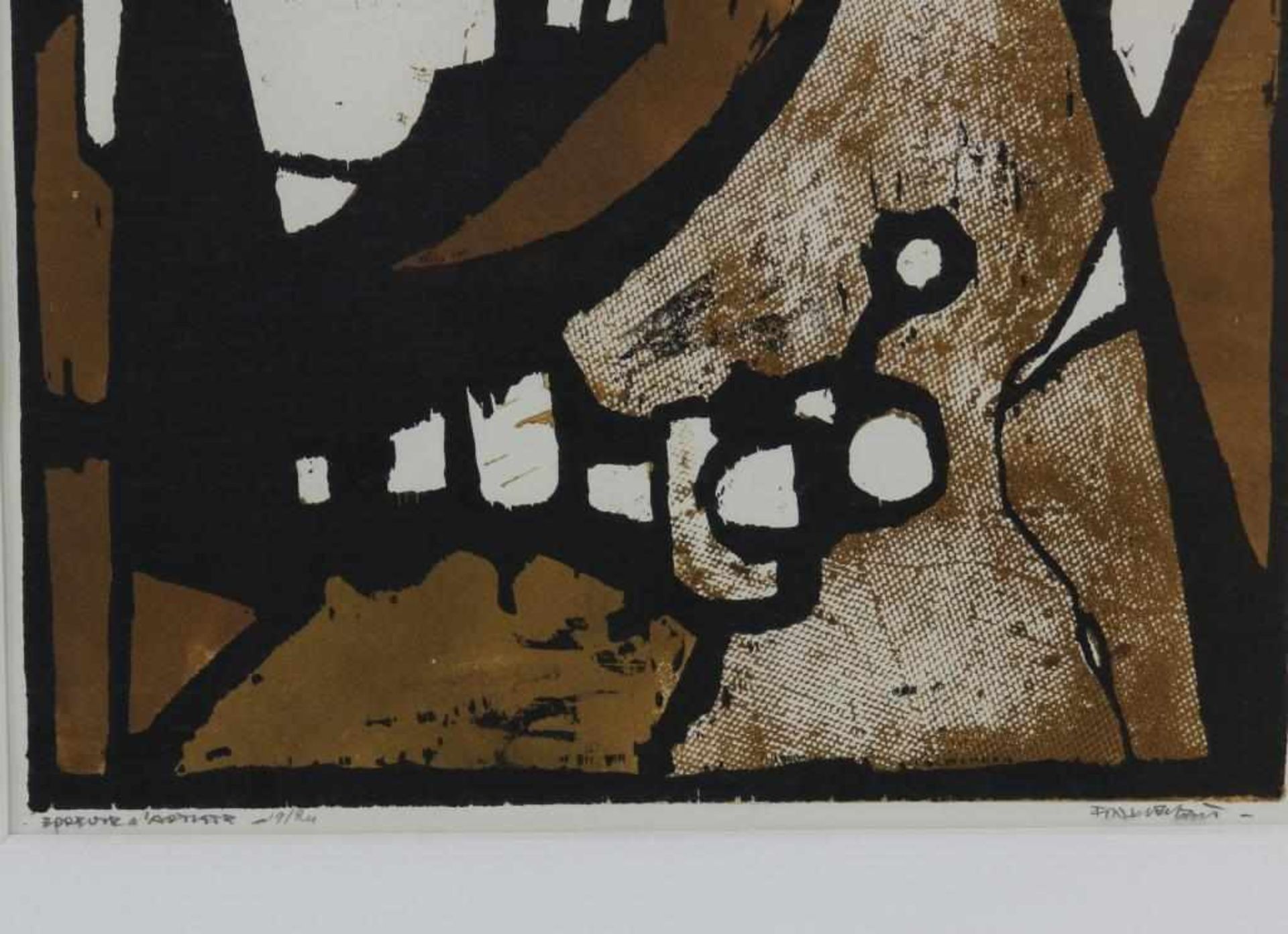 KLEMENT FON, sign. l.r., Abstract, masonite cut E.A., 51 x 39 cm. Provance: KLM Art - Bild 3 aus 4