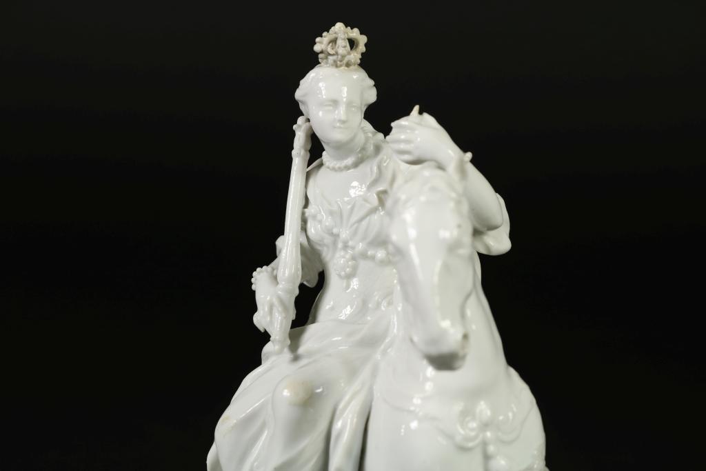 Meissen figure group of Europe (from a series of the Four Continents), of hard-paste porcelain. A - Image 4 of 8
