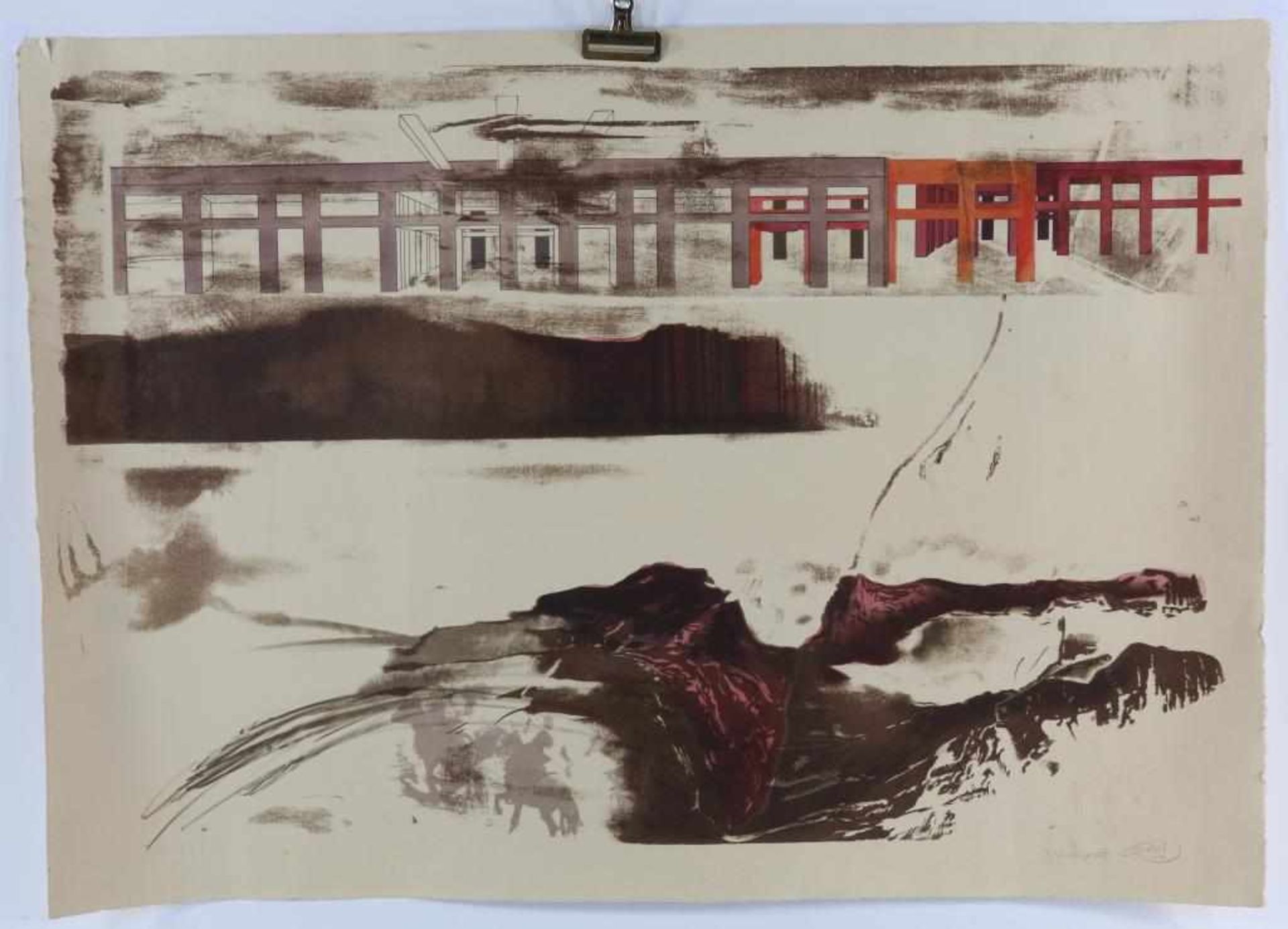 BIERENBROODSPOT, GERTI (BORN 1940), signed and dated 1975 l.r., composition, color lithograph 75 x