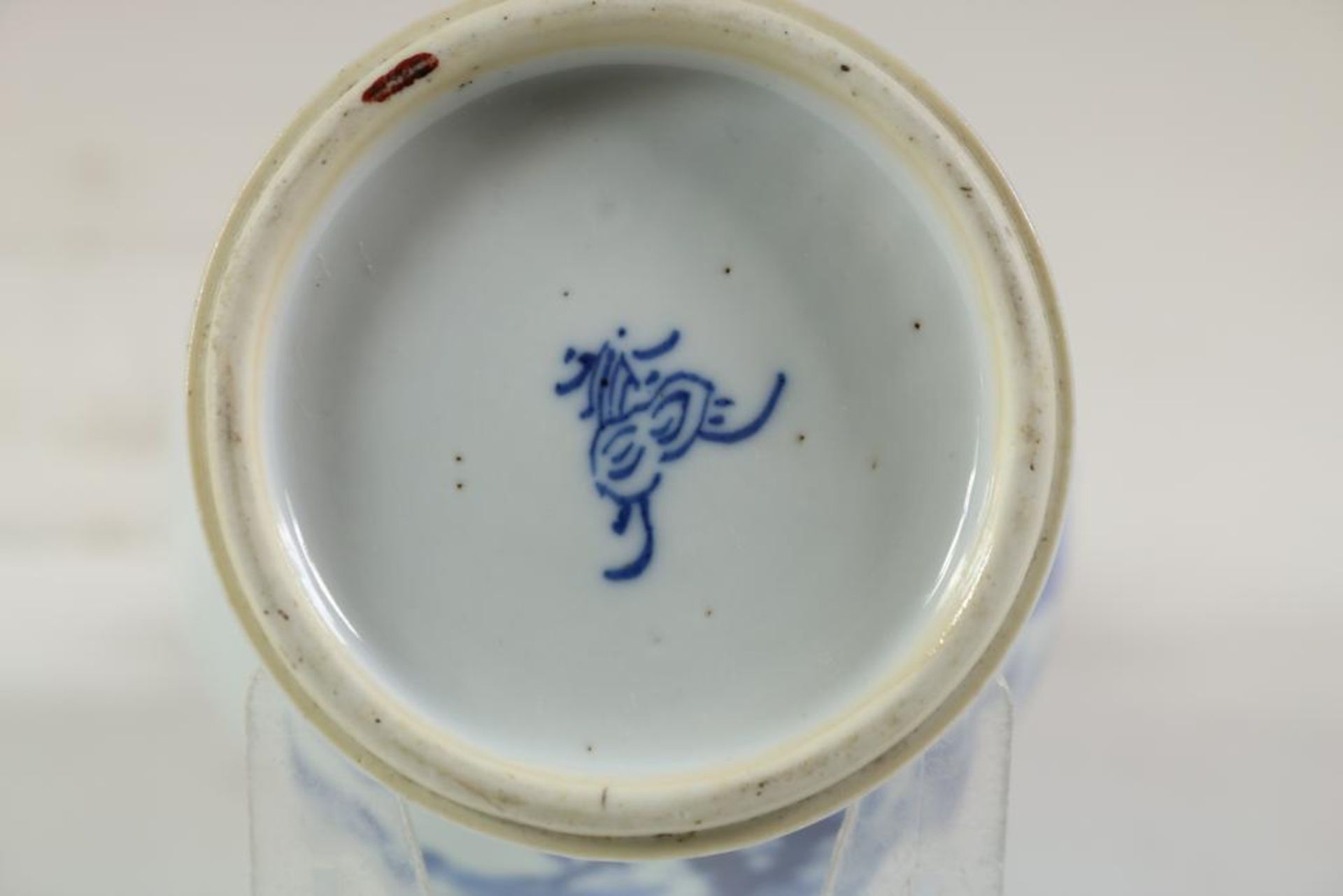 Porcelain Kangxi teacaddy, China ca. 1700, silver lid 19th centuryPorseleinen Kangxi theebus met - Bild 3 aus 5