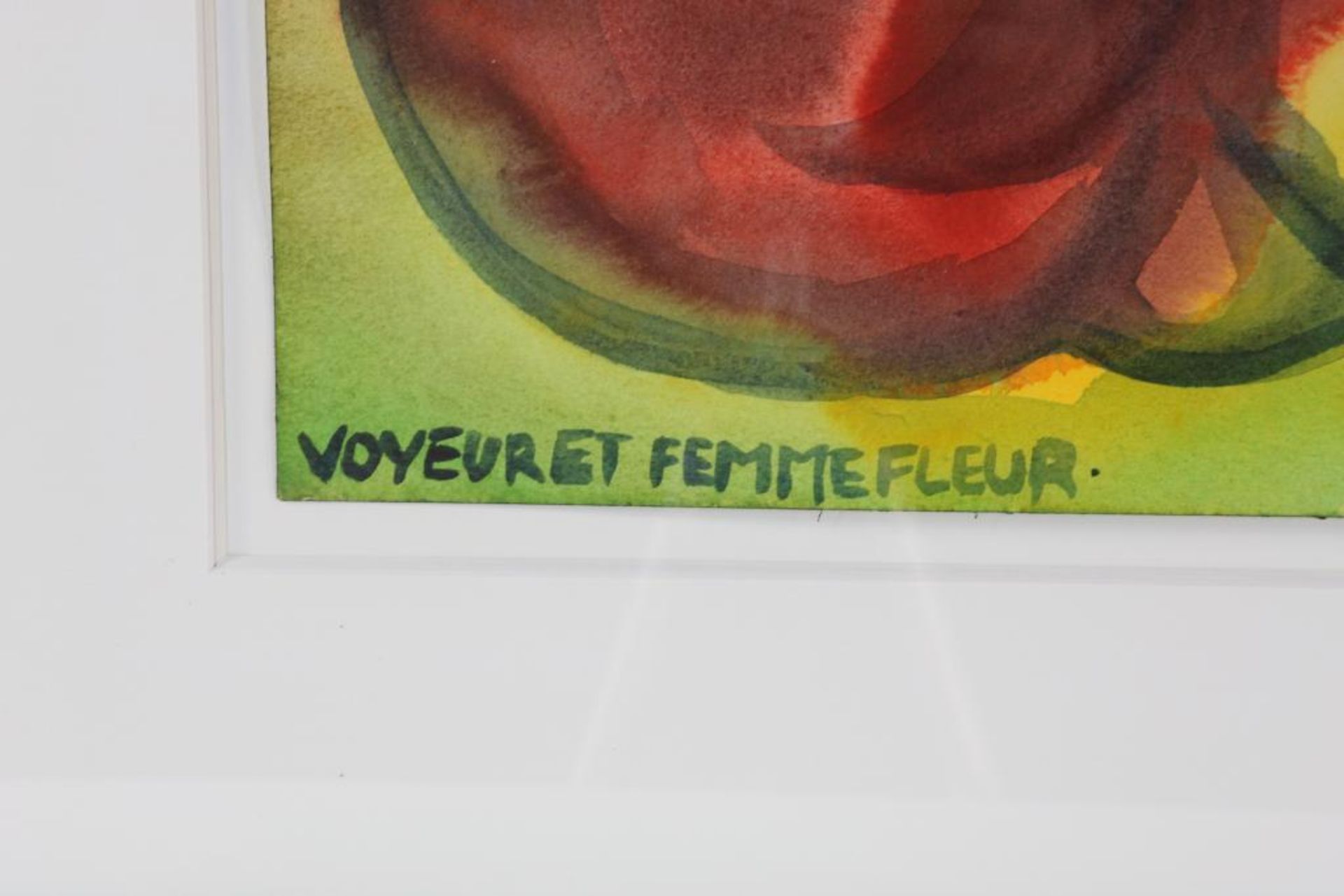 DI ROSA, HERVE (GEB. 1959), ges. en gedat. '94 r.o., Voyeur Et Femme Fleur, aquarel 36 x 51 cm.DI - Bild 4 aus 5
